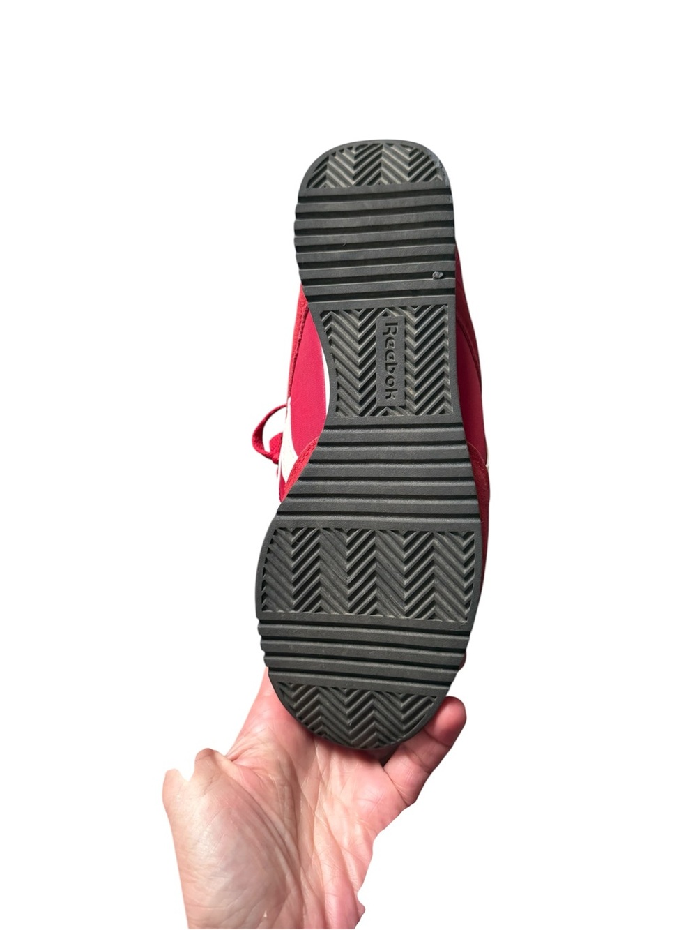 Reebok Women’s Fiori Red and White Retro Trainers - Picture 5 of 8